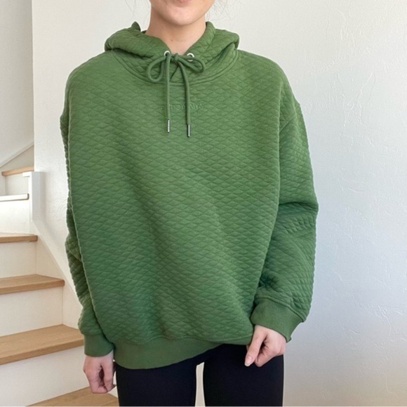 Zyia Active Women’s Pine Quilted Pullover Hoodie in Green Size M - Picture 4 of 11